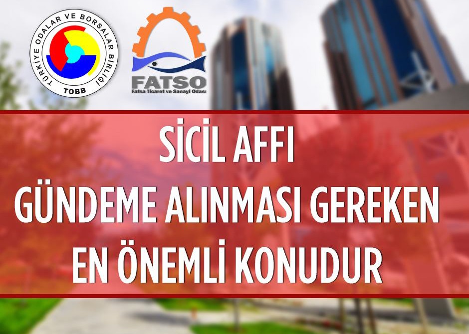 Sicil Affı Gündeme Alınması Gereken En Önemli Konudur